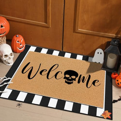 Fullhawl 18 Pcs Stencils for Door Mats, Large Seasonal Painting Stencils | Holiday Templates, Reusable Coir Doormat Stencils, Welcome Mat Stencil, Drawing DIY Project, Window Walls Floor Canvas Decor