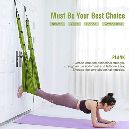 Fitness Yoga Stretching Strap, Adjustable Leg Stretcher Back Bend Assist Trainer, Improve Leg Waist Back Flexibility Home Gym Equipment for Rehab Pilates Ballet Cheerleading Splits Gymnastics - color: blue
