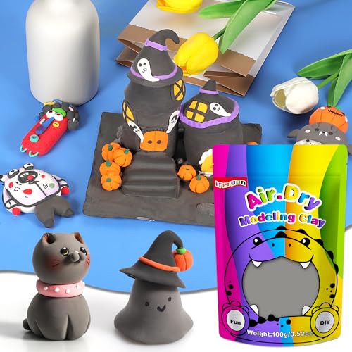 ifergoo 100g Gray Air Dry Clay, 3.5oz DIY Creative Modeling Clay for Kids | Refill Foam Magic Clay for School Art & Craft Project, Slime Supplies, Ultra-light & Soft, Gift for Age 3-12 Boys & Girls - color: Gray/100g