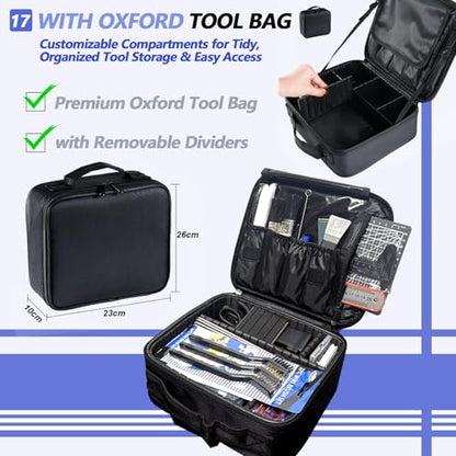 262 Pcs 3D Printer Tool Set w/Bag, Nozzle Kit & Mini Electric Grinder | Basic Model Tools. Removal, Trimming, Finishing. Full-Process Needs. Multi-Spec Cleaning Kit