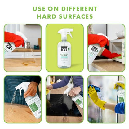 Better Life All Purpose Cleaner - Multipurpose Home and Kitchen Cleaning Spray for Glass, Countertops, Appliances, Upholstery & More - Multi-surface Spray Cleaner - 24oz (Pack of 2) Unscented - size: 24 Fl Oz (Pack of 2)
