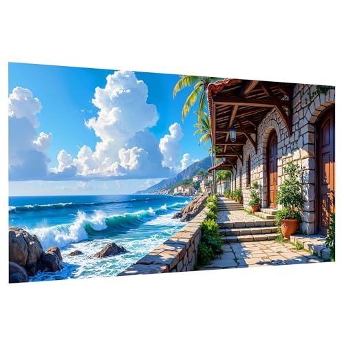 SmartEZ Large Diamond Art Kits for Adults, Landscape Diamond Art Painting | DIY Large Diamond Art Kits for Adults, Gem Art Kits for Gift, Home Wall Decor 27.5x15.7 Inch - color: Landscape 006