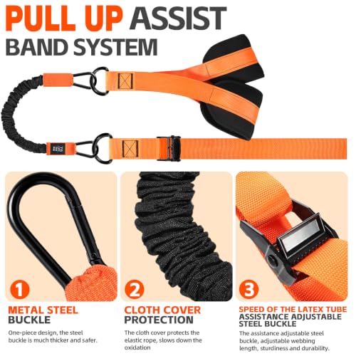 2-in-1 Pull Up Assistance Bands & Heavy Duty Resistance Band Combo Set