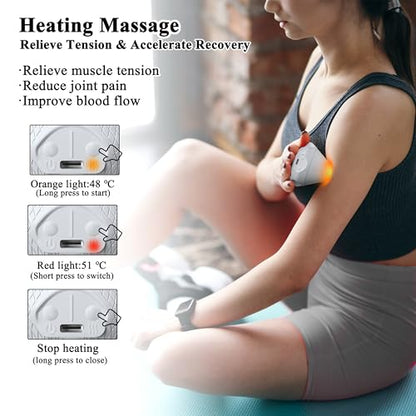 PROIRON Mountable Massage Ball with Suction Cup Pinpoint Deep Tissue Muscle Knot & Sore Relief, Vibration & Heating Trigger Point Massage Tool for Back Neck, Self-Massage Tool