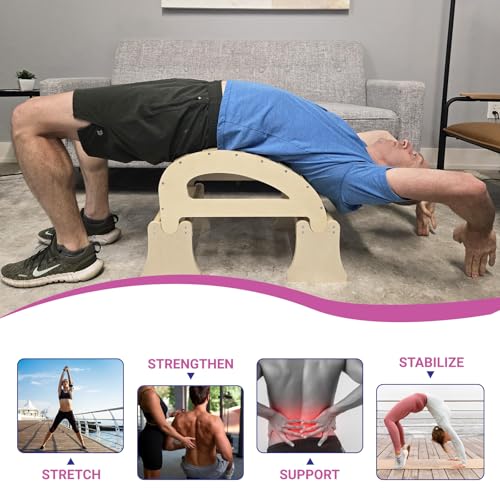 PMT Medical Flex - Yoga Back Bench | Elevate Your Stretch with Anatomical Bends, Ergonomic Support, and Durable Construction for Ultimate Comfort and Flexibility, Sandal