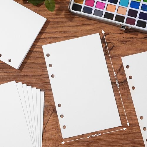 Fuumuui Watercolor Sketchbook Paper Refill - 20 Sheets 140 LB (300 GSM) Cold Pressed, Acid-Free Cotton Paper for Painting, Drawing, Art Journaling, Sketchbook As Travel Notebook - 4 x 6.5 inches - size: 4 x 6.5 inches