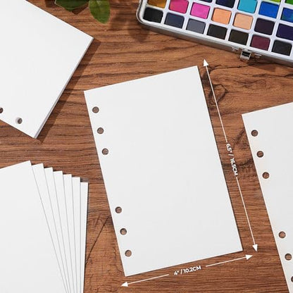 Fuumuui Watercolor Sketchbook Paper Refill - 20 Sheets 140 LB (300 GSM) Cold Pressed, Acid-Free Cotton Paper for Painting, Drawing, Art Journaling, Sketchbook As Travel Notebook - 4 x 6.5 inches - size: 4 x 6.5 inches