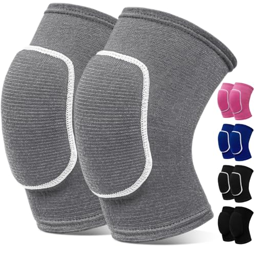 Volleyball Knee Pads,Knee Pads for Women,Men,Kids,Girls,Knee Brace for Basketball Volleyball Football Dance Yoga Tennis Running Cycling Workout Climbing (Gray, Small) - color: Gray, size: Small