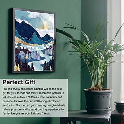 abcGoodefg Diamond Art Kits for Adults 6 Pack, DIY 5D Diamond Art Paintings Landscape Mountain Set Round Full Drill Paint by Diamonds, 12x16 inch - color: Mountain