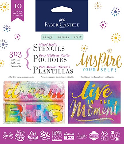 Faber-Castell FaberCastell 303 Mixed Media Stencils, 10 Count - style: Inspirational