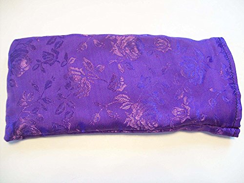 (Take Two Pillows) One Long Flax Seed and Lavender Silky Satin Eye Pillow with Matching Slip Cover (10 x 4 x 0.8 inches) Don’t take Pills! Take Pillows!