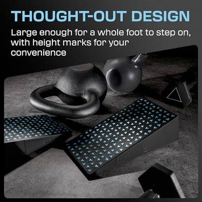 Flexelent Heel Elevated Squat Wedge Block Pair, 17° Angle, Bag Included - color: Light Blue Sky