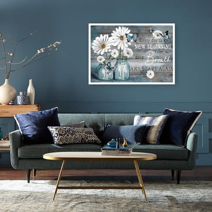 BOHADIY Daisy Diamond Painting Kits for Adults Diamond Art Kits for Adults Beginner, Inspirational DIY Full Drill Diamond Dots Paintings with Diamonds 5D Gem Art and Crafts Home Wall Decor Bottle