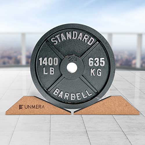 UNMERA Squat Wedge Block Non Slip for Heel Elevated Squats, 2PCS - color: Wood Color