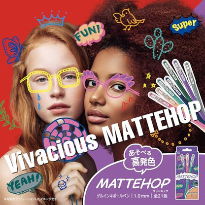 Pentel Ballpoint Pen Color Matte Hop Dream 7 Colors K110-V7STC - color: 7 Colors Dream