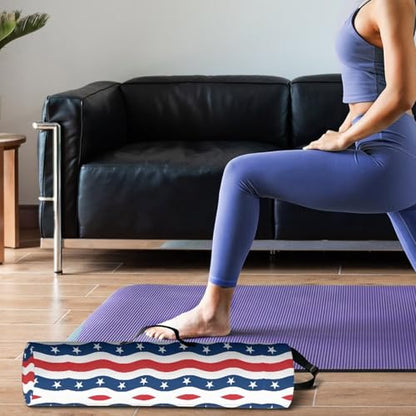 Yoga Mat Bag for Women & Men Full-Zip Yoga Mat Carrier Bag for Class Workout Park with Adjustable Strap - color: American 250th Flag