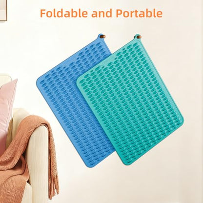 Acupressure Mat for Foot Massage, Silicone Foot Reflexology Mat | Portable Feet Mat for Plantar Fasciitis Relief and Muscle Relaxation - color: Green