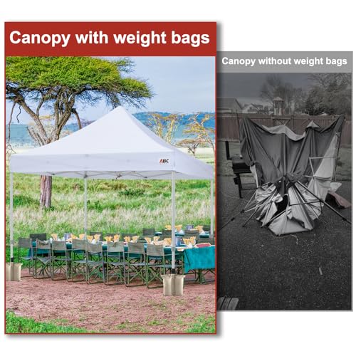 ABCCANOPY Canopy Weights 120 LBS Tent Sand Bags,4-Pack Beige(No Sand) - color: Beige, size: 120 LBS