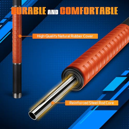 Muscle Roller Stick,17" Massage Roller for Muscle Deep Tissue Orange - color: Orange