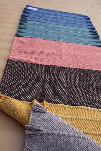Jaipur art & Rugs Cotton Yoga Mat - Eco-Friendly Hand-Woven Rug - Non Slip & Thick (24”x72”x5mm) for Everyday Fitness at Home - Comfortable Extra-Long - color: Multicolor 6