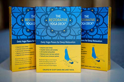 Restorative Yoga Deck: - Relax and Restore with Gentle Poses - De-Stress and Heal - Includes 26 Postures and 8 Sequences with Clear Instructions - Yoga Cards for Beginner and Advanced Yogis