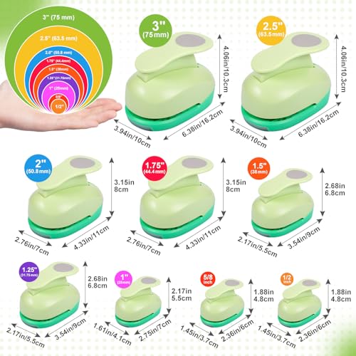 UCEC 2 Inch Circle Punch, Paper Punch, 2 Inch Hole Punch, Circle Hole Punch Cutters for Paper Crafts DIY Handmade Crafting Scrapbook Tools Cards Arts Fun Projects - color: Circle, size: 2 Inch