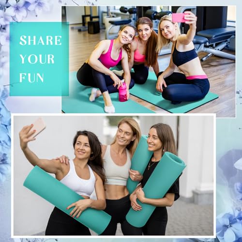 Timgle 6 Pack Yoga Mats Bulk 68x24 Inches Non Slip 4 mm Thick - color: Blue-green