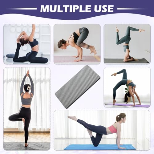 Yoga Knee Pad, Kneeling Pad, Rectangle Yoga Knee Pad Cushion, Yogas Props and Accessories for Women/Men Cushions Knees and Elbows for Kneeling, Pilates(COLOR:Grey 61x25.5x1.5CM)
