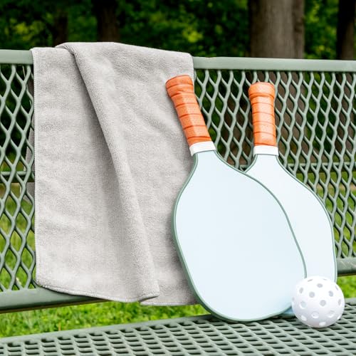 S&T INC. Microfiber Gym Towels, 6 Pack, 16" x 27" | Absorbent and Lightweight, Quick-Dry, Compact for Gym Bag, Yoga and Travel, Machine Washable - color: Light Grey