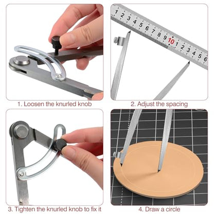 6 inch Alloy Professional Woodworking Pencil Compass Scribe Tool with Lock | Wing Drafting Divider Scriber with Pencil Holder,Metal Leather Work Scribe Tool Carpenter Compass for Geometry - size: 1 Count (Pack of 1)