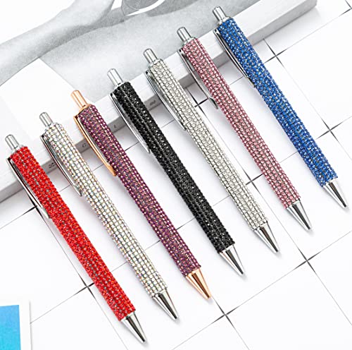 Gullor Click Ballpoint Pens, Diamond-encrusted Ball Pens, Black Ink Medium Point 1mm, for Office Supplies Gift Wedding Birthday - color: Color Set 1, style: 10 Pieces