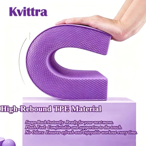 High-Density Balance Pad, Extra Large Balance Pad for Physical Therapy, TPU Foam Balance Board for Rehabilitation Stability Workout Knee and Ankle Exercise - color: Purple, size: 19.69*15.7*2.36 inch