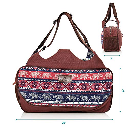 #DoYourYoga Full-Zip Extra Large Yoga Mat Tote Bag with Multi-Functional Storage Pockets for Sports Gym Pilates »Vimalaa« - color: Indian Elephant