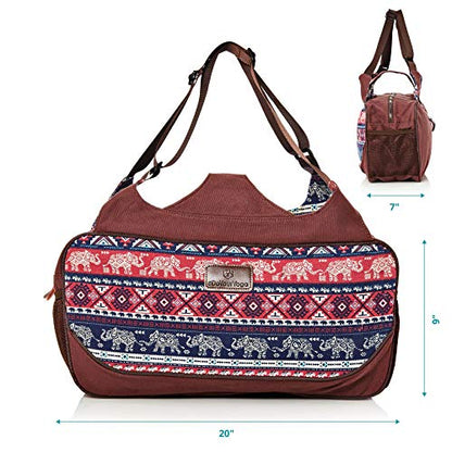#DoYourYoga Full-Zip Extra Large Yoga Mat Tote Bag with Multi-Functional Storage Pockets for Sports Gym Pilates »Vimalaa« - color: Indian Elephant