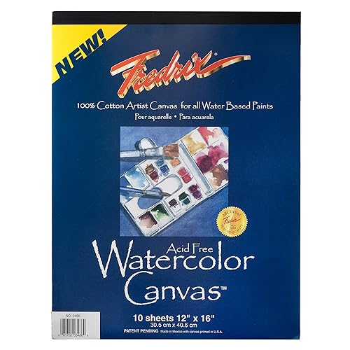 FREDRIX Creative Series Watercolor Canvas Pad, 12" x 16" - color: Watercolor Canvas, size: 12" x 16"