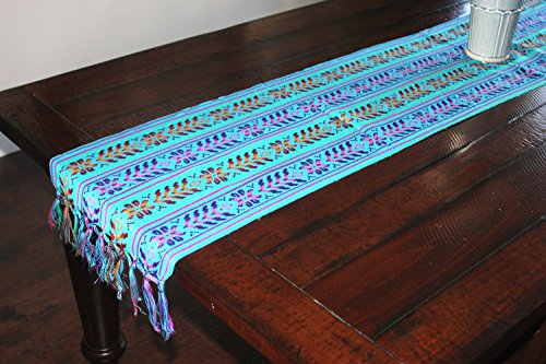 Del Mex Mexican Rebozo Shawl Blanket Doula - color: Turquoise, size: Regular (6 ft x 2.5 ft)