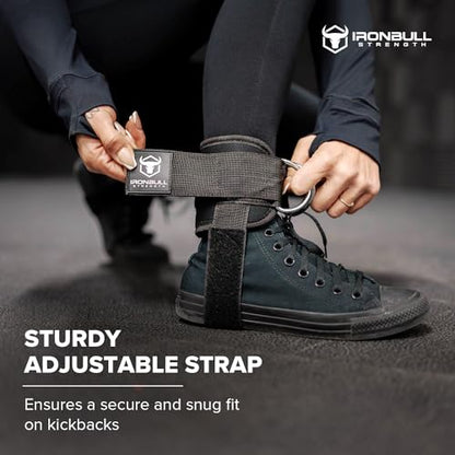 Women's Kickback Ankle Strap for Cable Machines & Resistance Bands: Gym & Home Workout Cuff Attachment for Leg Extensions, Kickbacks, Hip Abductors - Booty Exercises" (Single, Black) - size: Single