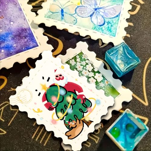 Creative Watercolor Paper Cards, 300gsm Cotton Pulp, Fine Grain & Deckle Edges - 50pcs 2x3 inch Artist Trading Cards for DIY Tickets, Gift Certificates, Stamps, Drawing & Handmade Crafts - size: 2x3