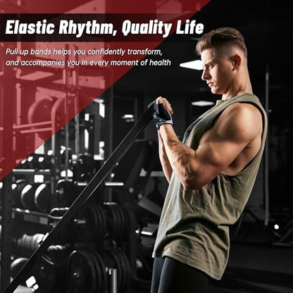 5-Level Resistance Bands for Working Out, Pull Up Assistance Bands - color: Gray Gradient