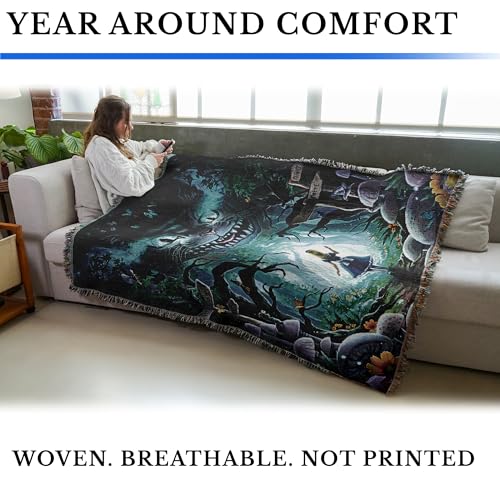 Pure Country Weavers Into Wonderland Blanket by Jonas Jödicke - Gift Tapestry Throw Woven from Cotton - Made in The USA (72x54) - color: Into Wonderland, size: 72x54