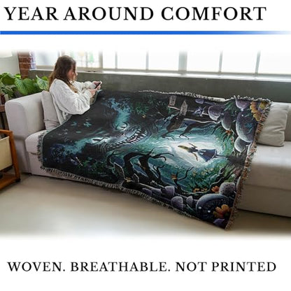 Pure Country Weavers Into Wonderland Blanket by Jonas Jödicke - Gift Tapestry Throw Woven from Cotton - Made in The USA (72x54) - color: Into Wonderland, size: 72x54