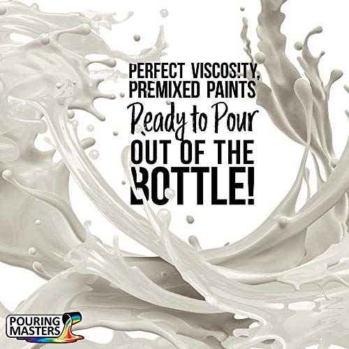 Pouring Masters Bone White Ready to Pour Acrylic Pouring Paint - Premium 8-Ounce Pre-Mixed Fluid Acrylic Paint - Fluid Art Supplies for Canvas, Wood, Paper, Tile & Rocks - color: Bone White