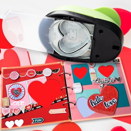 Heart Punches for Paper Crafts, 3 inch Heart Shape Hole Punch for Scrapbook | Large Heart Punch, Heart Paper Punch, Hearts Hole Puncher for Paper Crafts, Cardstock, Classroom DIY Projects, Journal - style: Heart Punch