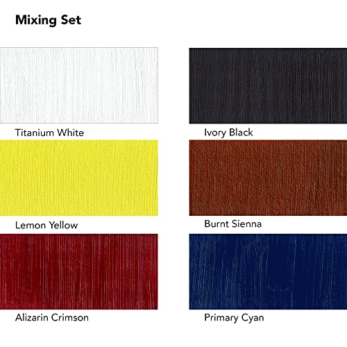 Daler-Rowney Georgian 6-Tube Mixing Artist Oil Paint Set - Painting Set for Canvas Paper and More - Oil Painting Supplies for Artists and Students - Oil Paints for All Skill Sets - style: 6 Pack