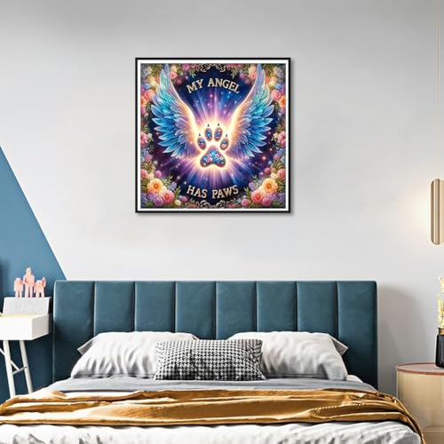 Diamond Art Kits for Adults,Angel Wings Diamond Painting Kits 12x16in | Diamond Painting Kit - Sparkling Full Drill Design Perfect for Home Decor, Holiday Gifting, And Relaxing Crafting 12x16inch - color: DP00551