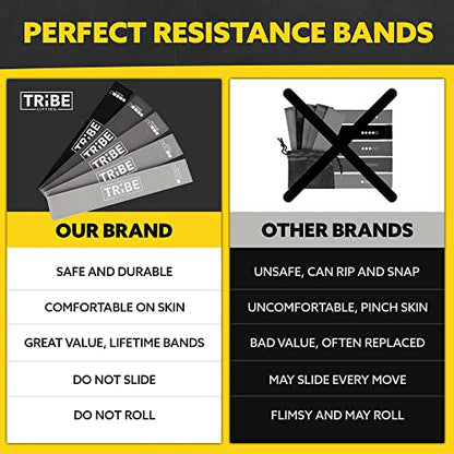 Fabric Booty Bands for Legs and Butt Workout - Resistance Bands Set (8)