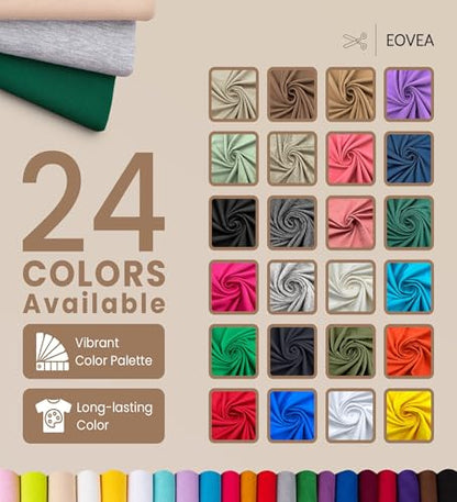 EOVEA - Cotton Spandex Fabric by The Yard - 4 Way Stretch Jersey Knit - Spandex & Cotton T-Shirt Fabric - Lightweight, Breathable - 60" Wide Roll| 10 oz(Dk Mocha, 1 Yard) - color: Dk Mocha, size: 1 Yard