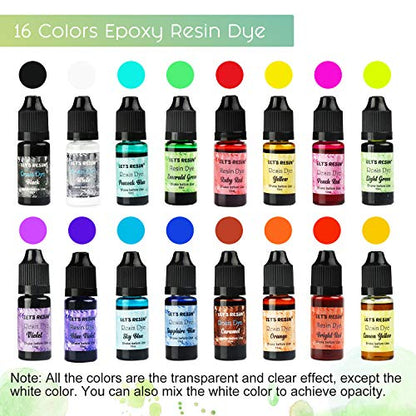 Bundle Set of 26 Colors Alcohol Ink for Epoxy Resin and 16 Color Epoxy Resin Paint Pigment