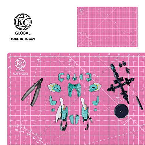 KC GLOBAL A3 (18"x12") Self-Healing Cutting Mat (Pink) - Sturdy, Reversible, Eco-Friendly, Non-Slip. Premium Desk Mat for Crafters, Quilters, and Hobbyist - color: Pink, size: 18"L x 12"W