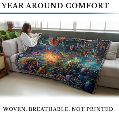 Pure Country Weavers First Journey by Claudia McKinney - Gift Tapestry Throw Blanket Woven from Cotton - Made in The USA (72x54) - color: First Journey, size: 72x54